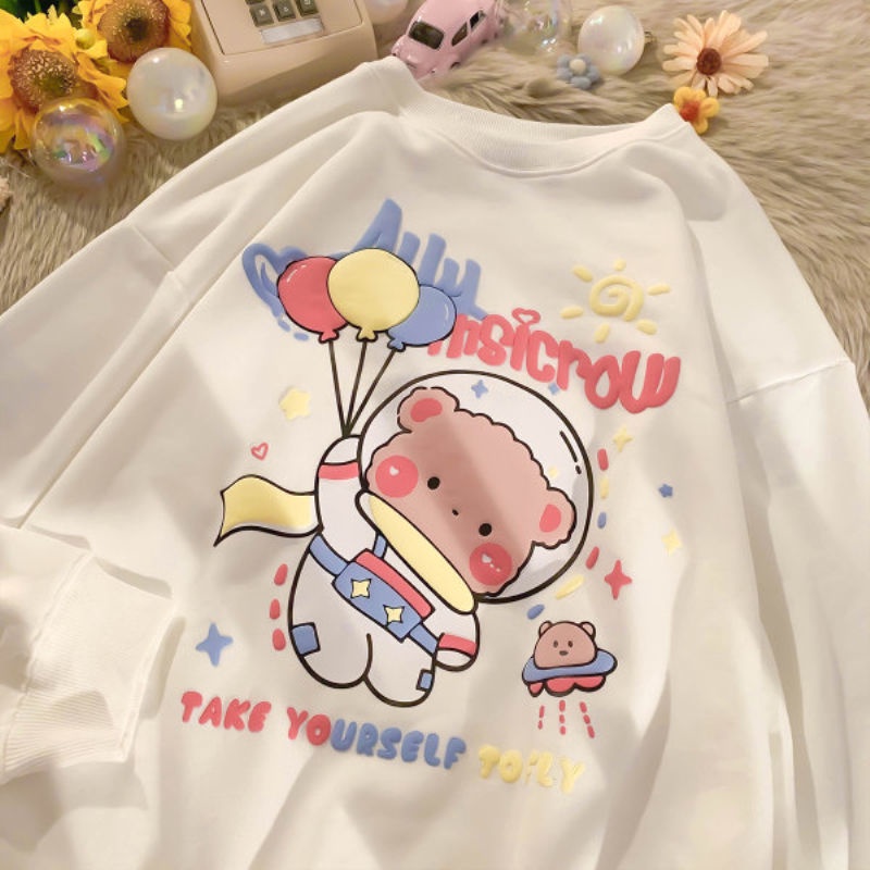 Áo Sweater Mỏng Cổ Tròn Thời Trang Thu Đông Dễ Thương Cho Nữ