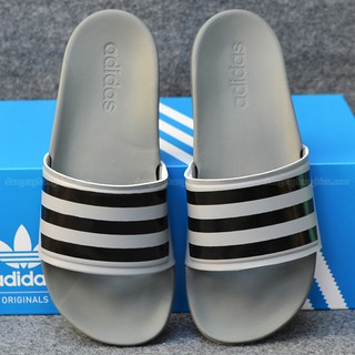 Dép Adidas Cloudfoam Sample 2018 màu xám sọc đen