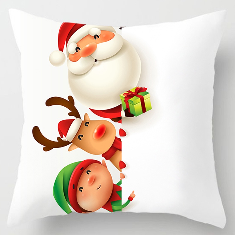 Vỏ gối dạng vuông in họa tiết phong cách Giáng sinh dùng cho trang trí nội thất | BigBuy360 - bigbuy360.vn