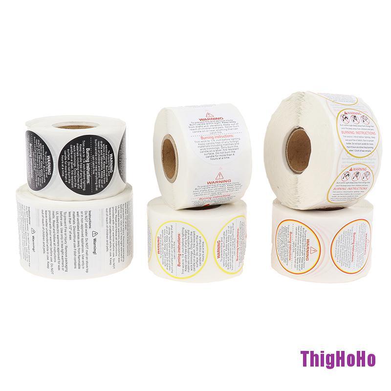 Bộ 500 Nhãn Dán Đánh Dấu Hũ Nến / Đèn Cầy An Toàn Tiện Dụng