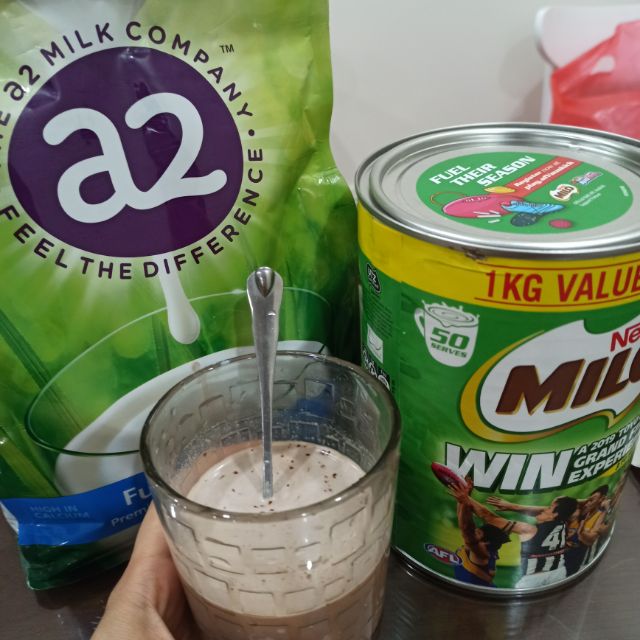Combo Sữa bột a2 nguyên kem+ milo cho bé từ 1 tuổi - khách đặt 2kg