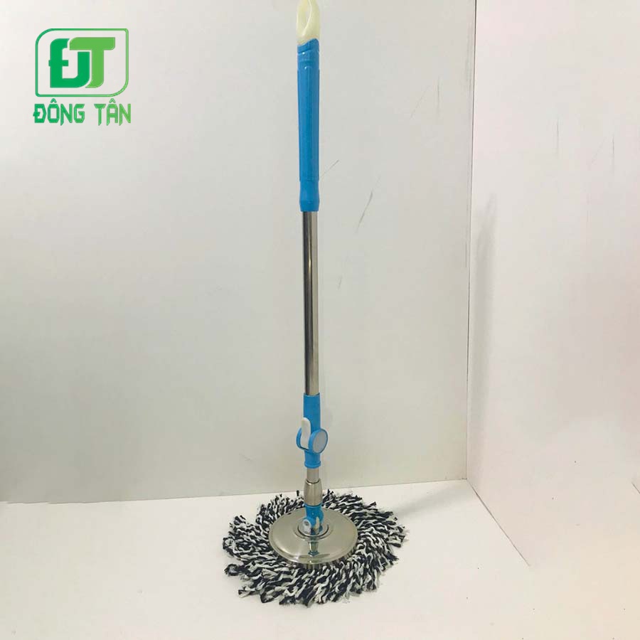 Cây Lau Nhà, Chổi Lau Nhà 360 Độ ĐÔNG TÂN Mâm Inox Gắn Bông Bằng Sợi Cotton 100%