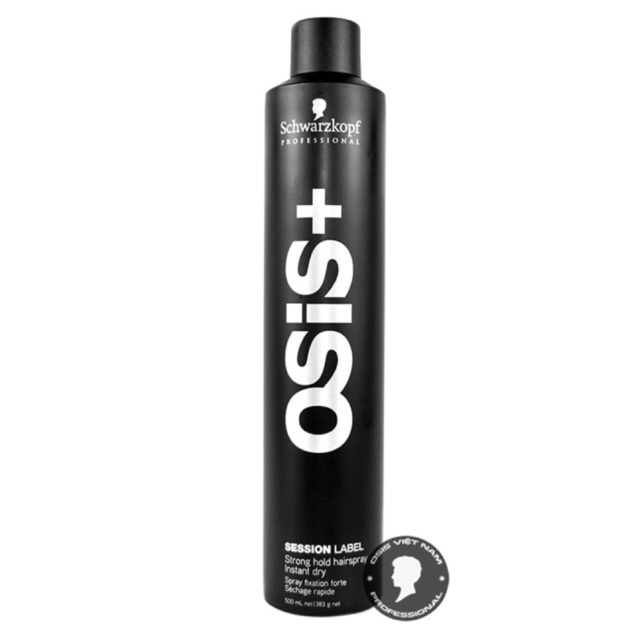 Gôm xịt tóc Osis+ Black Super Dry Fix Schwarzkopf 500ml ( Strong Hold Hairspray)