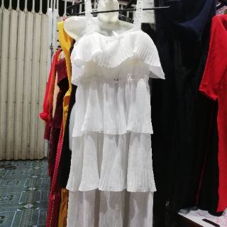 đầm maxi dập ly tầng