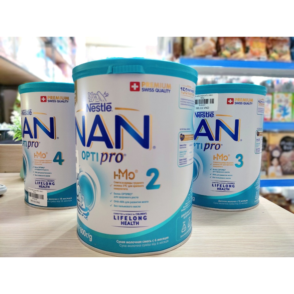 SỮA NAN NGA HMO SỐ 1,2,3,4 LON 800G