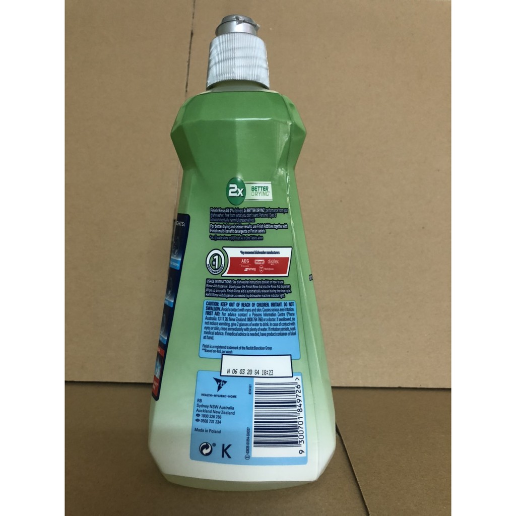 Nước làm bóng Finish Eco 0% 400ml (Nước làm bóng hữu cơ)