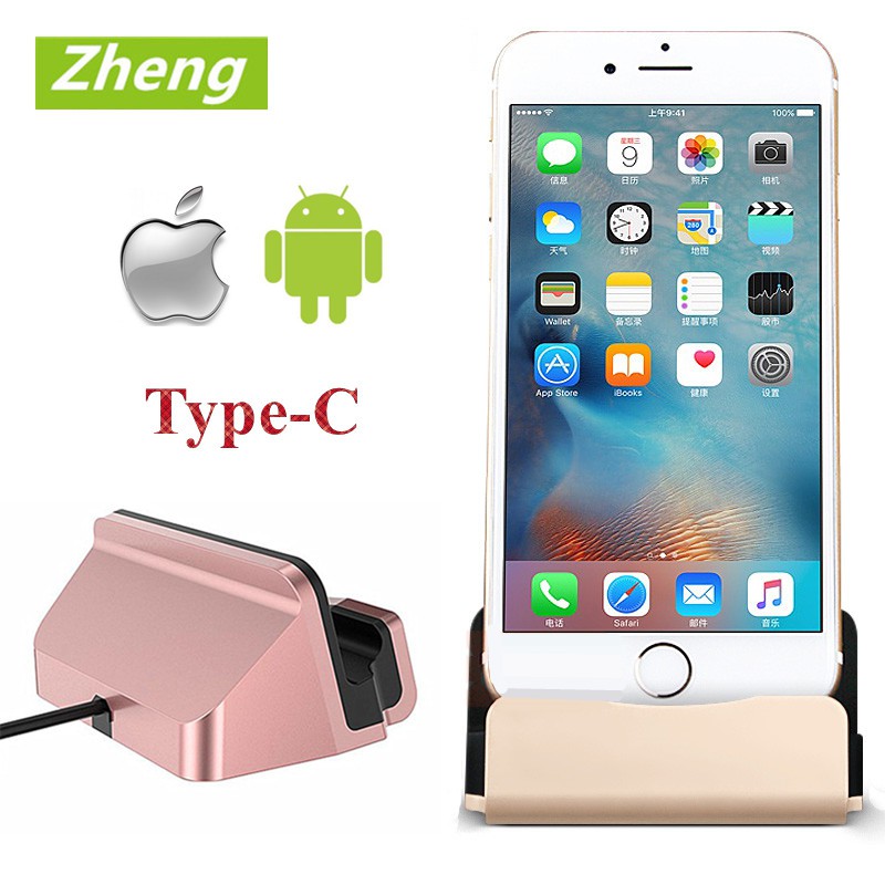 Đế sạc để bàn cho IPhone Android Type-C