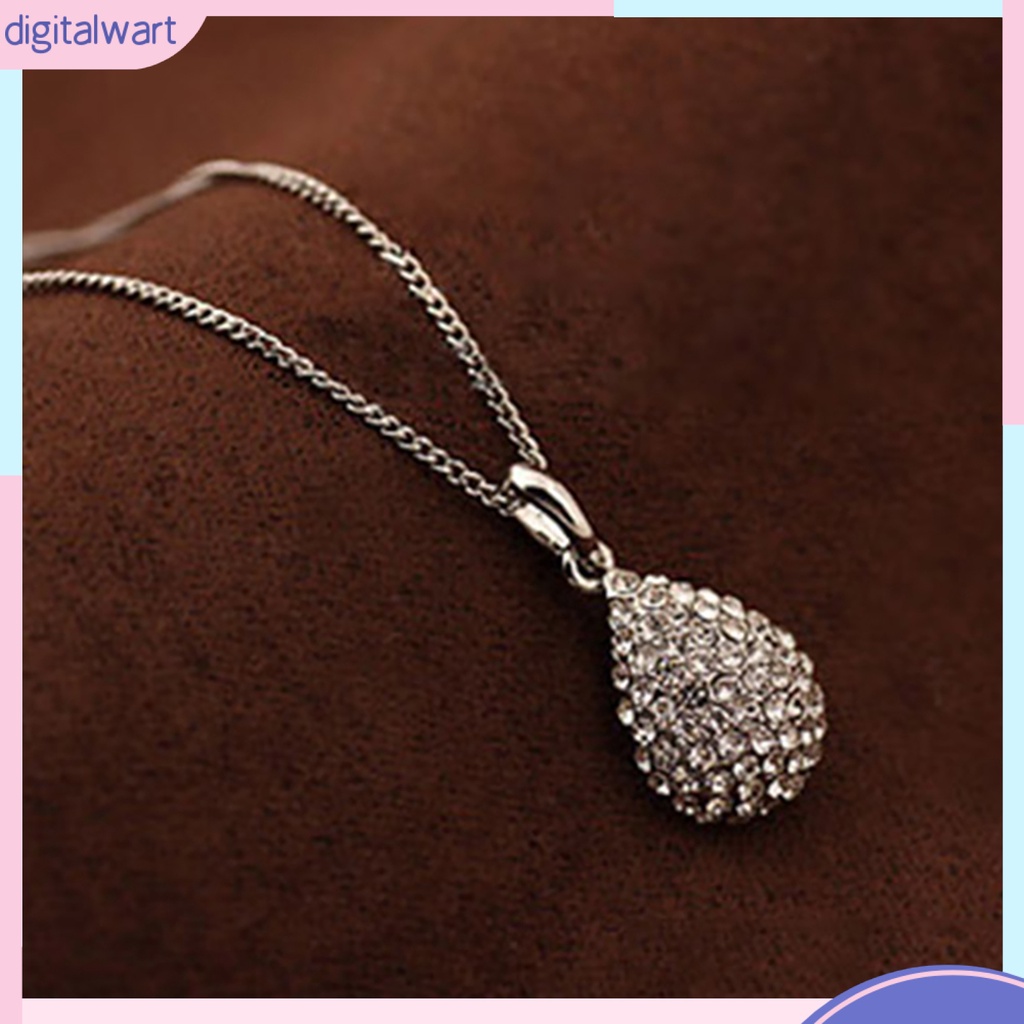 Dây Chuyền Đính Đá Hình Giọt Nước Thời Trang Cho Nữ