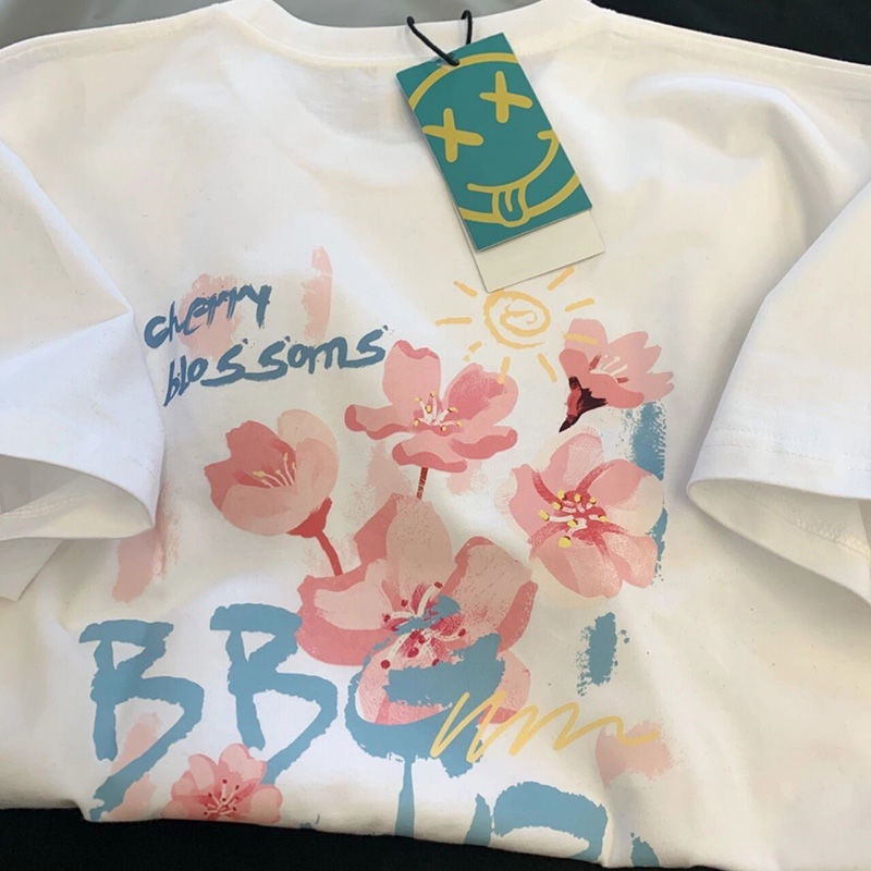 Áo Thun Nữ Ngắn Tay Form Rộng Thời Trang Hàn