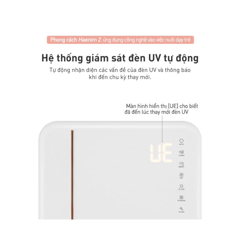 [2020 NEW] Máy tiệt trùng, sấy khô bình sữa bằng tia UV LED, Haenim PREMIUM