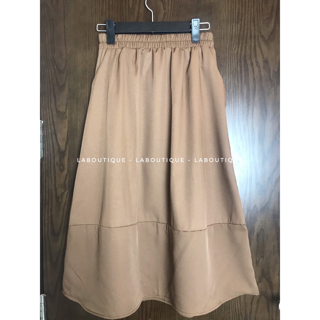 SP11- SET CHÂN VÁY NÂU DÀI, ÁO RÚT EO CHẤT ĐẸP