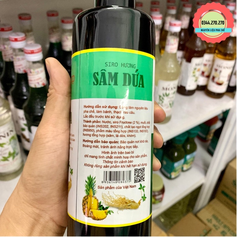 Siro Sâm Dứa Vina Syrup - Chai 700ml