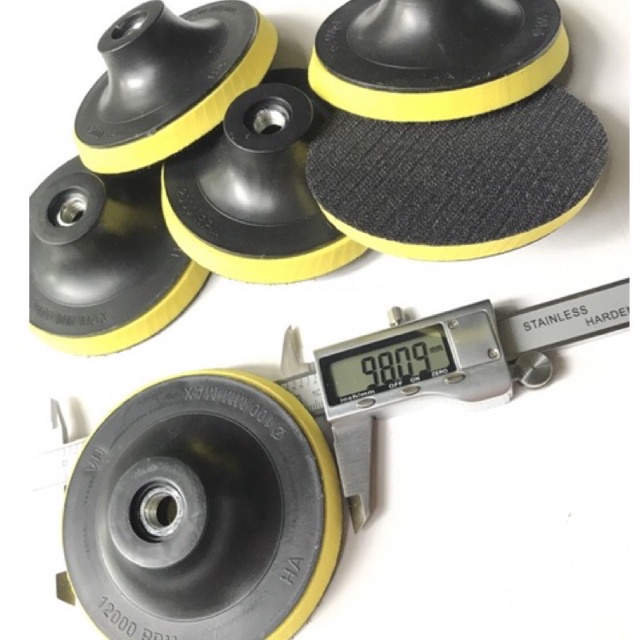 Đế đĩa chà nhám tự dính 100mm lỗ trục 10mm