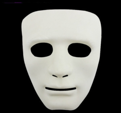 Mặt Nạ Hóa Trang Halloween Bằng Nhựa Màu Trơn 1 Cái