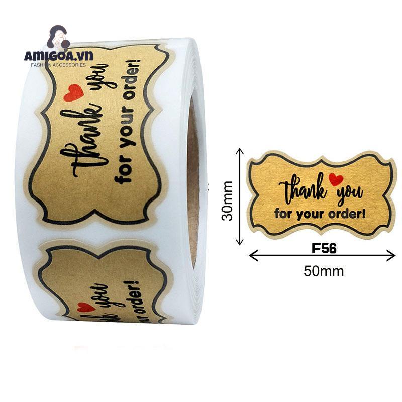 ✨✨Set 500 miếng dán trang trí hình chữ Thank you nhỏ gọn