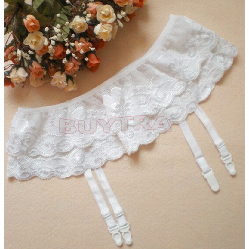 [springeven] Vớ Cao Qua Gối Phối Ren Thời Trang Gợi Cảm Và Thắt Lưng