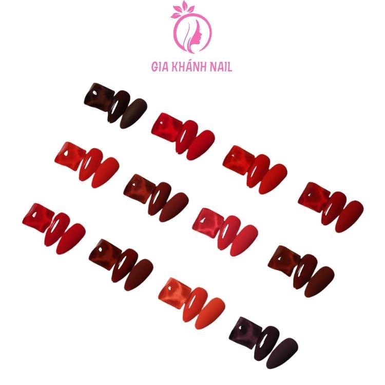 Sơn As sơn móng tay gel tone màu đỏ mận đỏ đô đỏ tươi-mã JH