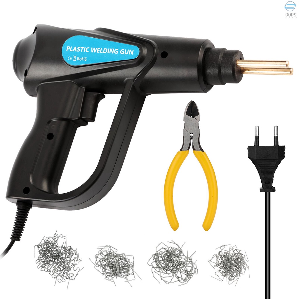 Bộ máy hàn nhựa sửa chữa 70W 4 kiểu đầu dẹt cong bên ngoài/cong bên trong/lượn sóng tiện lợi