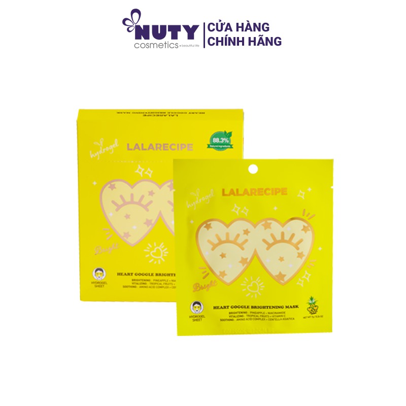 Mặt Nạ Dưỡng Trắng Vùng Mắt Và Má Lalarecipe Heart Goggle Brightening Mask (7.3g)