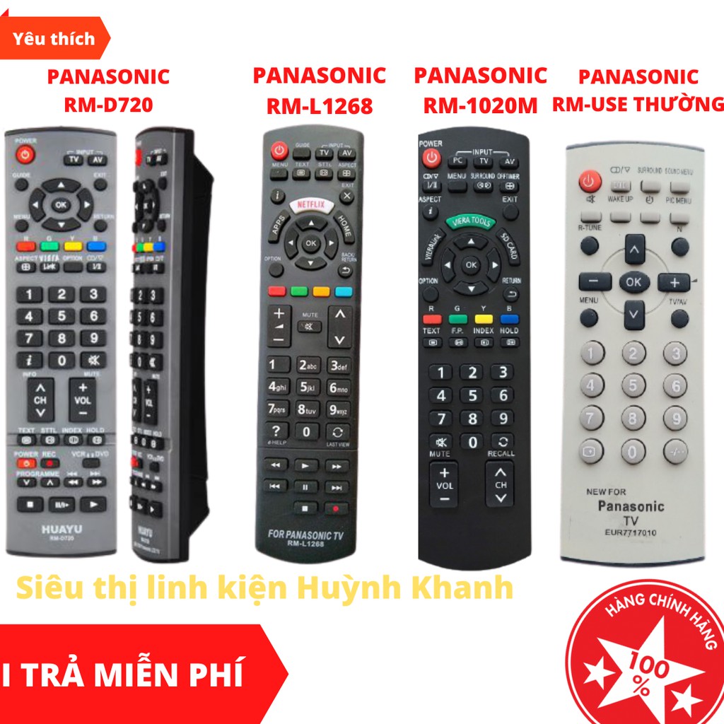 REMOTE TV PANASONIC CÁC LOẠI