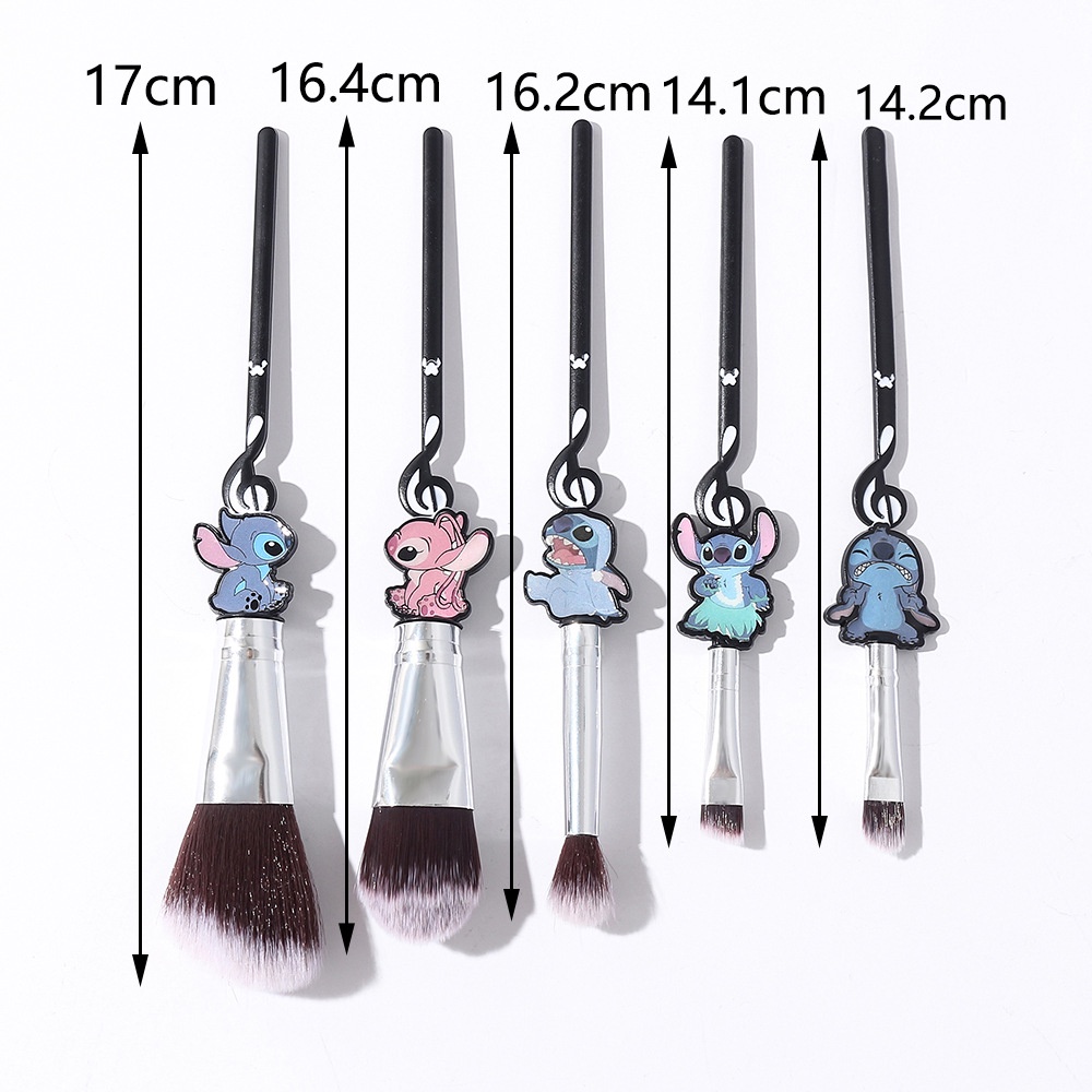 Bộ 5 Cọ Trang Điểm Phấn Mắt Hình Stitch Dễ Thương