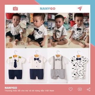 Set body công tử cho bé trai cộc tay -