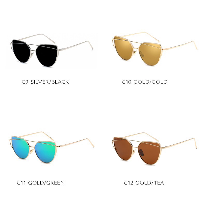 【chứng khoán sẵn sàng】INS Fashion Retro Cat Eye Women Kính râm Khung kim loại | BigBuy360 - bigbuy360.vn