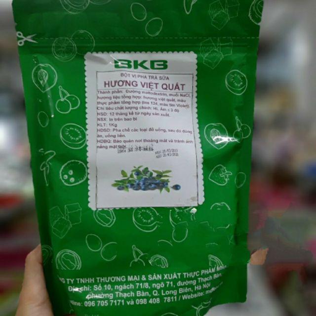 Bột vị Trà Sữa🏵️SALE 🏵️ Hương Việt Quất 1kg, Pha Chế đồ uống, Làm Thạch, Trộn Bột, Làm Kem , Làm Bánh