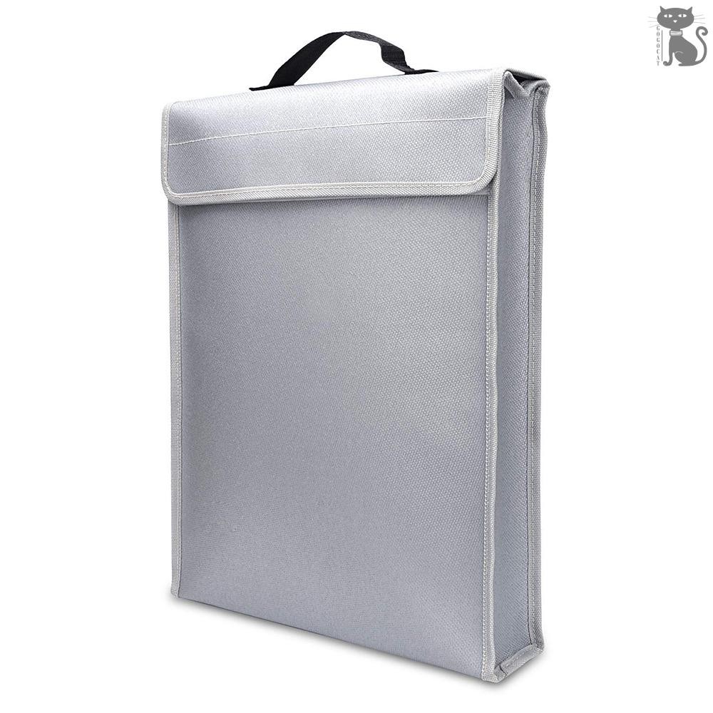 §COD  Portable Fireproof Document Bag Holder Pouch Home Office Safe Bag Fire & Water Resistant File Folder Safe 