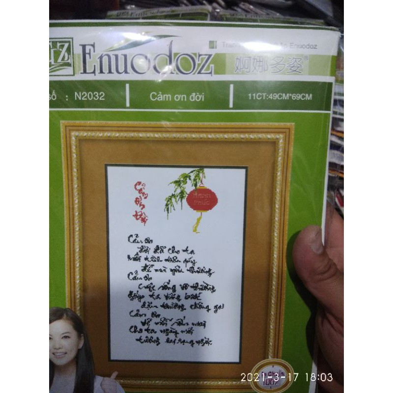 Tranh thêu chữ thập 20k/1kít