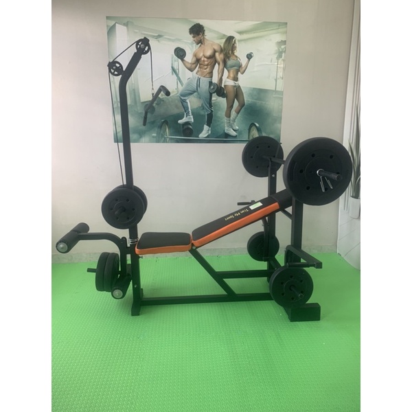 ghế tập tạ đa năng - tặng tạ 50kg đòn 1m5- miễn ship tại nhà