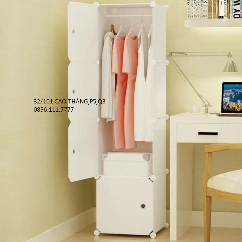 TỦ NHỰA ĐA NĂNG LẮP GHÉP THÔNG MINH 4 Ô SÂU 47