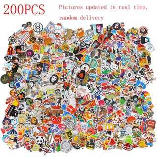 200 Miếng Dán Trang Trí Xe Hơi , Ván Trượt , Laptop Hay Va Li