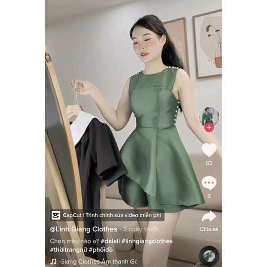 ÁO TAFTA đính ngọc vạt chéo 🥰 hottrend áo dáng peplum nút ngọc😘😘😘 | BigBuy360 - bigbuy360.vn