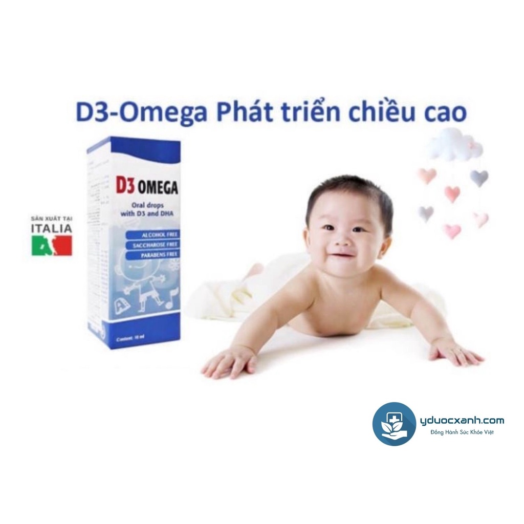 Mua [Chính Hãng] D3 OMEGA, 10ml, Bổ sung Virtamin D3, DHA cho bé, trẻ em - Y Dược Xanh