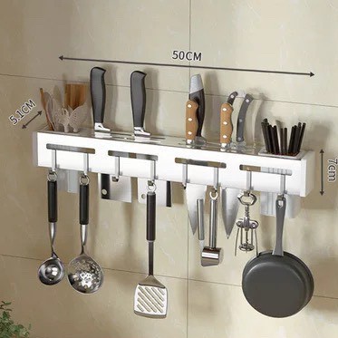 Giá Treo Đồ Nhà Bếp Giá Cài Dao Muỗng Inox Không Gỉ Gắn Tường Đa Năng TITAN STORE