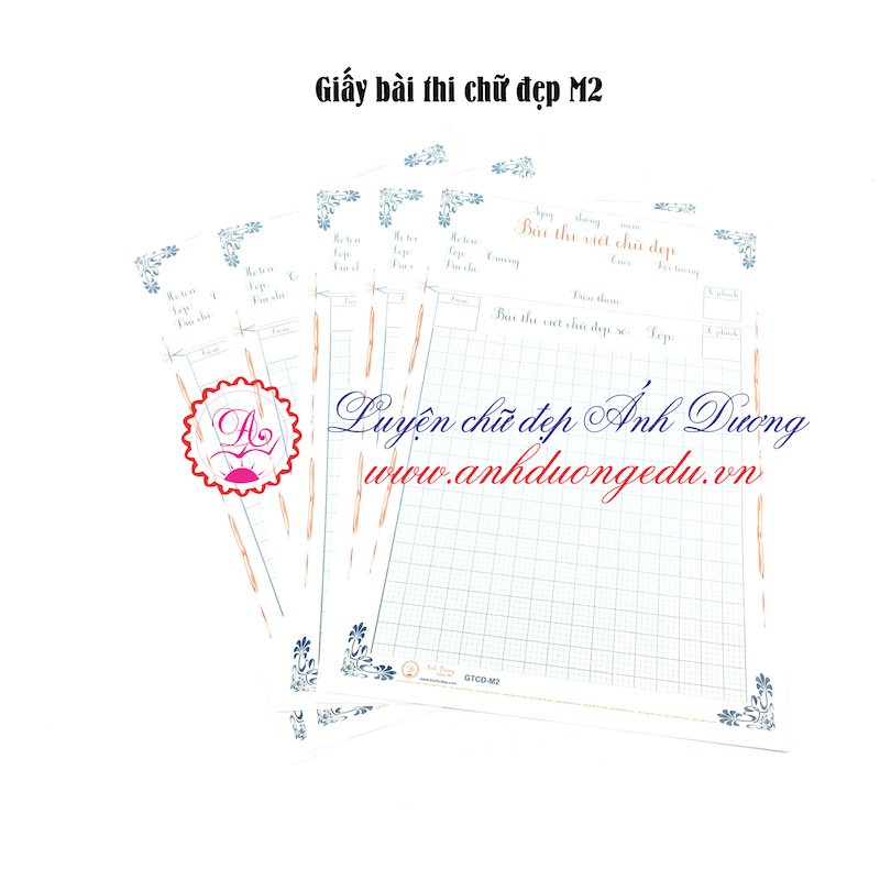 Giấy bài thi chữ đẹp M2 giấy hoa ánh dương