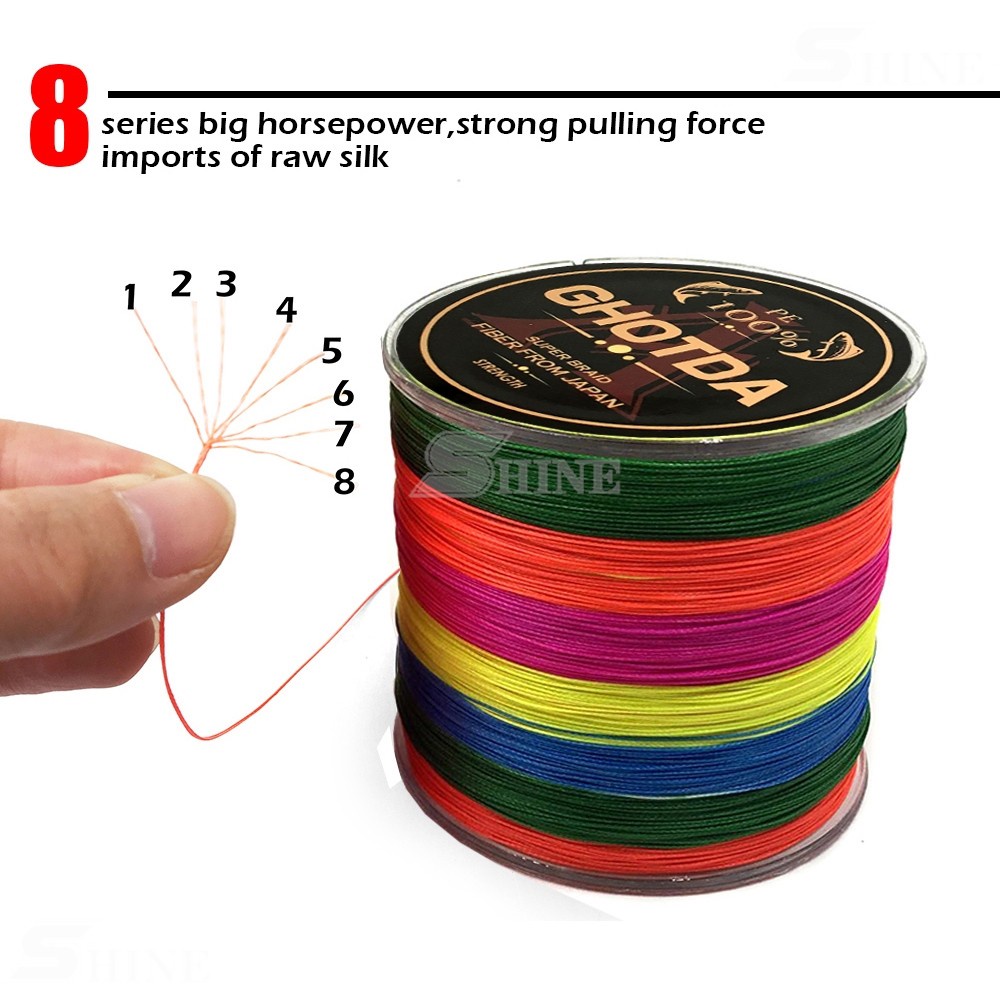 Cuộn Dây Câu Cá PE Bện 4 Sợi 8 Sợi 300M 500M 1000M