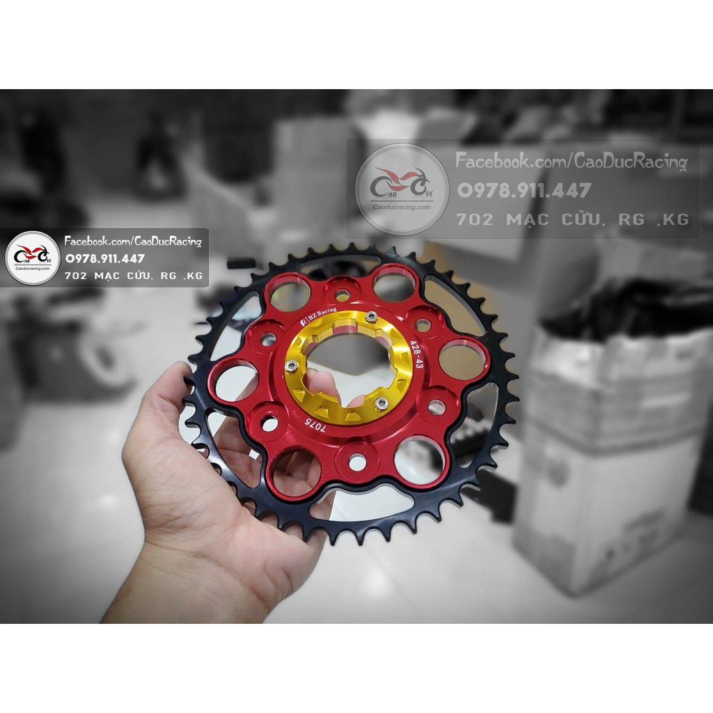 Đồ chơi xe Đĩa tải nhôm EX150 3 Tầng nhôm 7075 size zin 44 răng