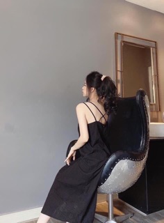 Váy suông dây chéo