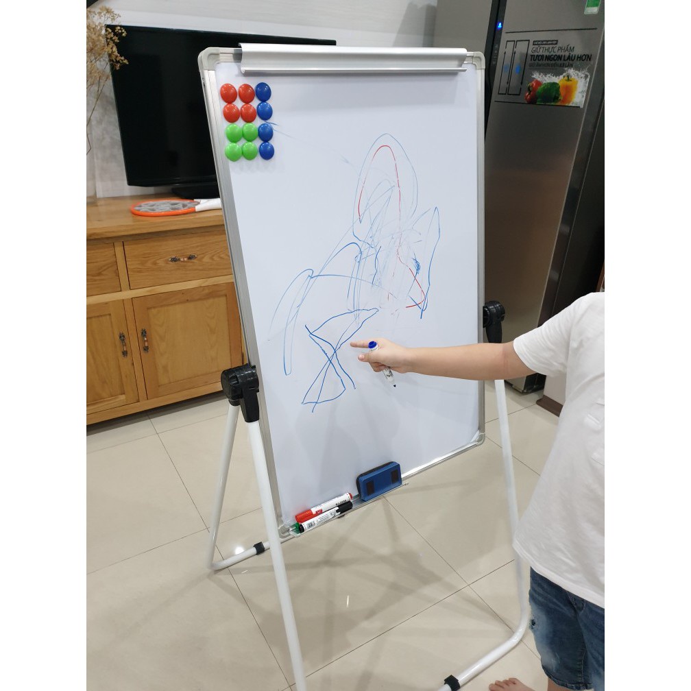 "Lô hàng nhanh" Bảng Flipchart chân chữ U từ 8 đến 16 tuổi, bảng học tập hai mặt bút dạ