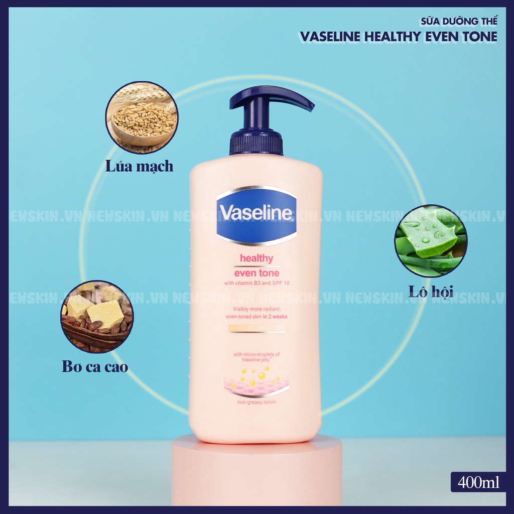 Sữa Dưỡng Thể dưỡng trắng da Vaseline Healthy Even Tone 400ml