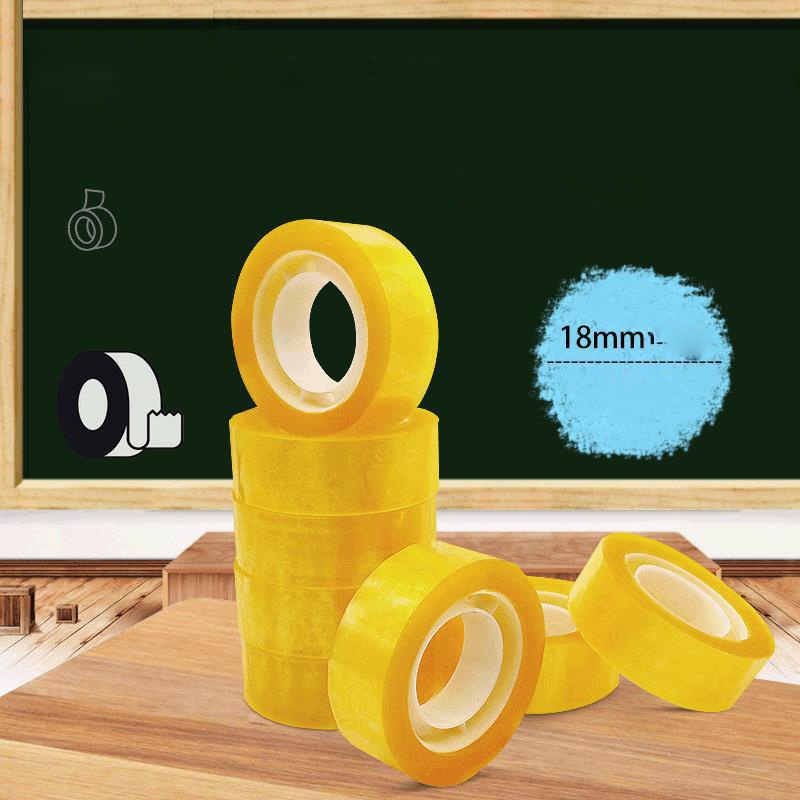 Cuộn băng keo nhỏ cỡ 18mm trong suốt tiện dụng cho học sinh/văn phòng