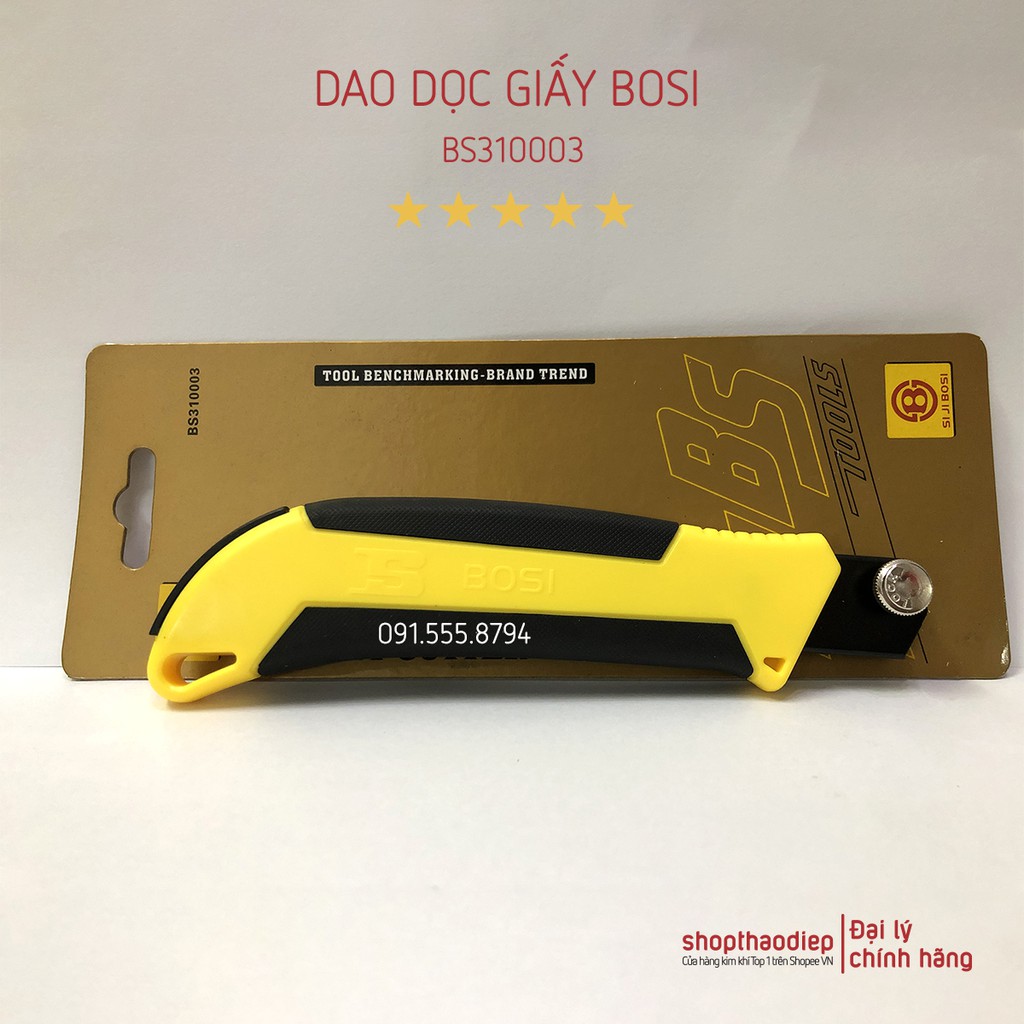 [HÀNG CHÍNH HÃNG] Dao Dọc Giấy Bosi 3 Lưỡi, Dao Trổ model BS310003