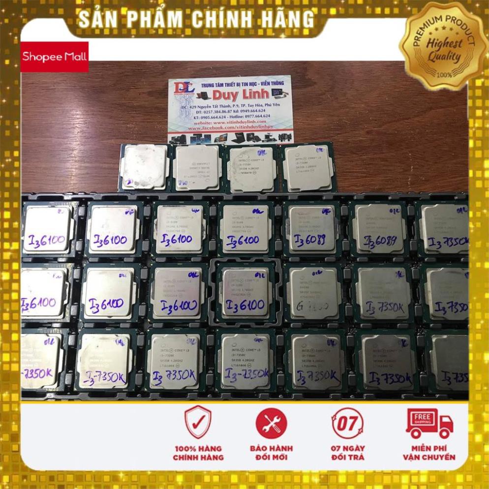 Siêu sale_ CPU intel core i3 6098P / i3 6100 / i3 7100/ i3 7350K socket 1151 tặng kèm keo tản nhiệt