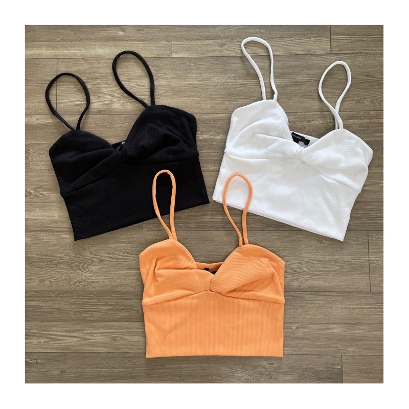 Áo Dây Croptop Xoắn Ngực 2 Lớp F21