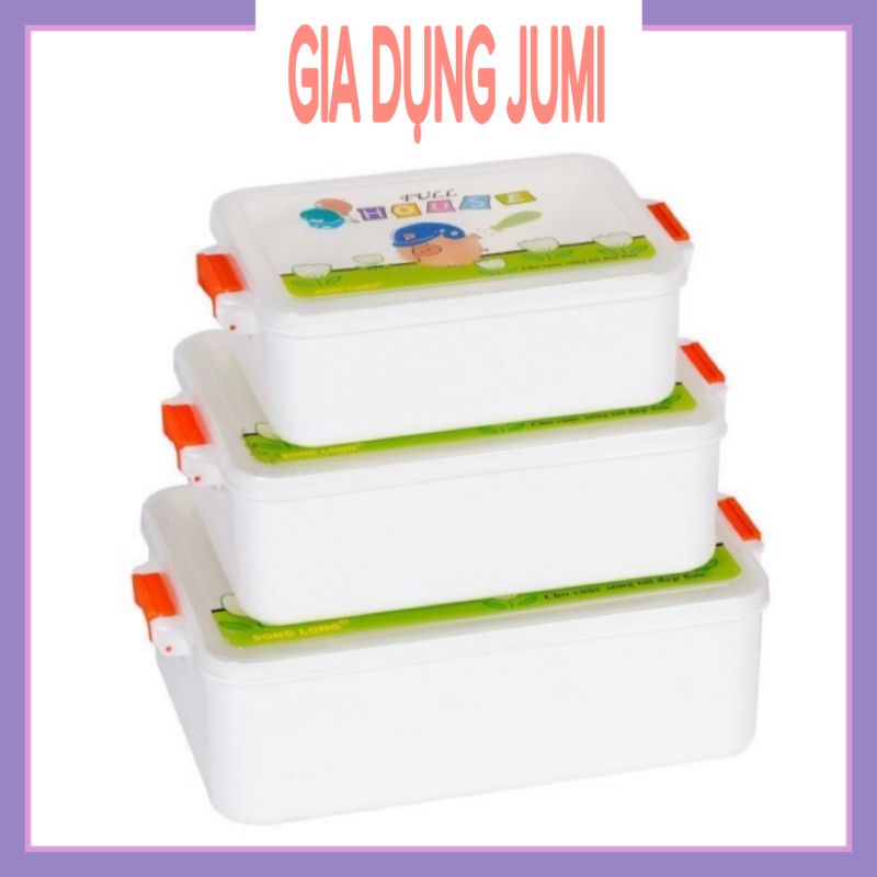 Bộ 3 Hộp Lạnh Thái Song Long 2047 - Bộ 3 Hộp Đựng Thực Phẩm Hàng Chính Hãng An Toàn Cho Sức Khoẻ - Gia Dụng Jumi