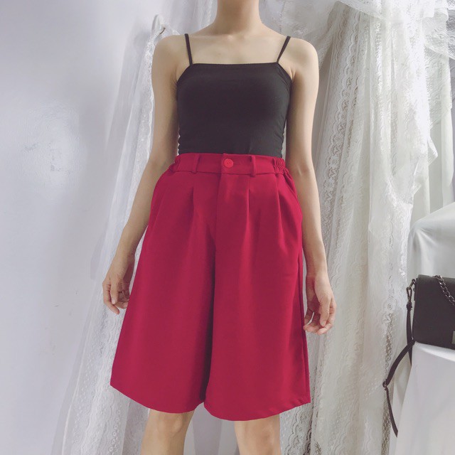 Quần short quần lửng ống rộng bigsize màu đen D50 CRQ023 | BigBuy360 - bigbuy360.vn