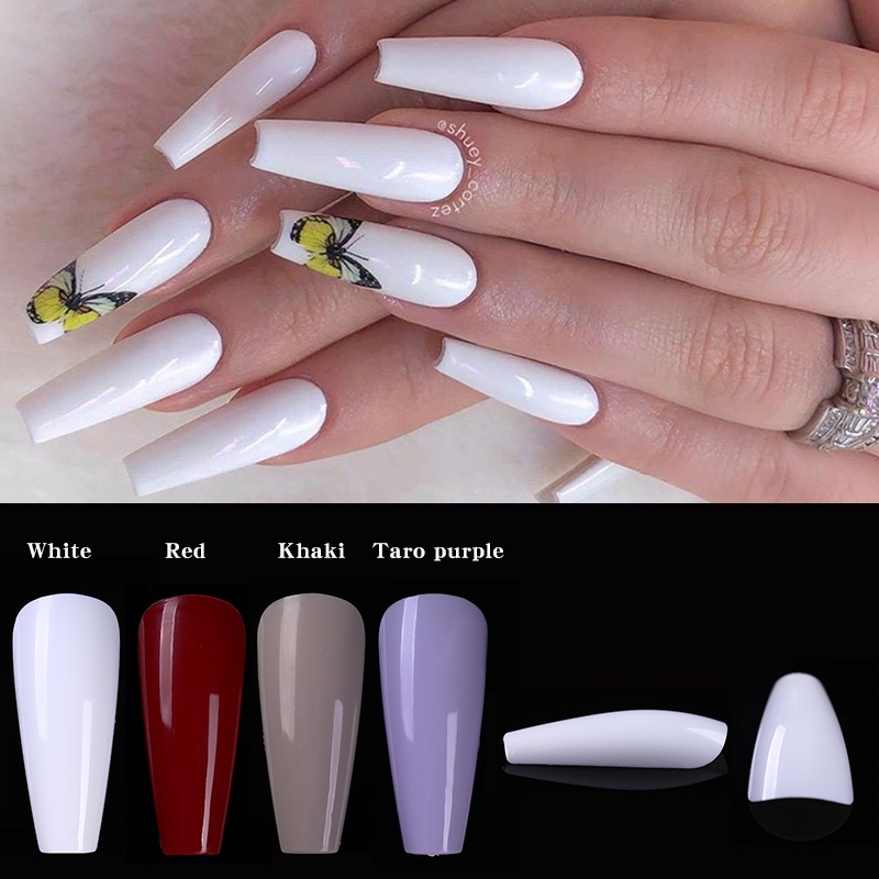 1 Hộp 100 Móng Tay Giả Tự Làm Đầy Màu Sắc Che Phủ Toàn Diện Trang Trí Móng Tay Nghệ Thuật Acrylic YR