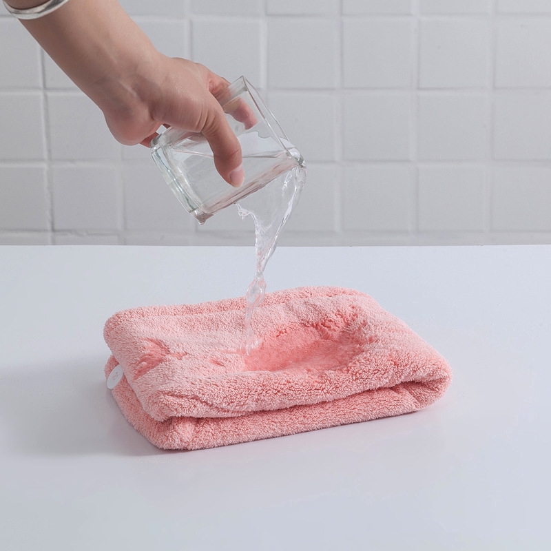Coral Fleece Rapid Drying Hair Towel Cap Quick Dry Hat Shower Wrap Bathing Super Absorbent Turban